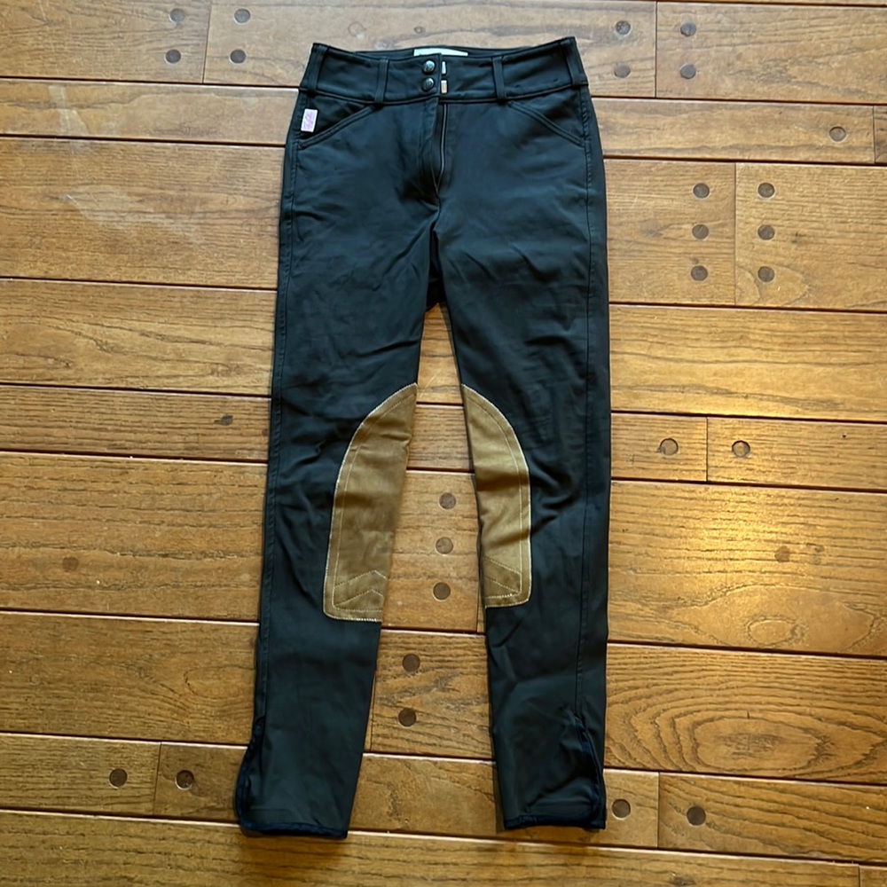 Tailored Sportsman Breeches, Black Olive/Tan - size 24